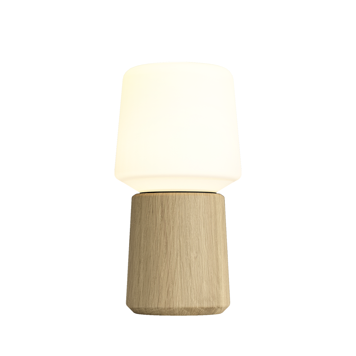 Ambience Lamp Intelligent+ med Oslo base i FSC-certificeret egetræ, størrelse 8, indendørs belysning