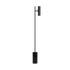 Sort Expo Floor gulvlampe med mat aluminium og marmorfod i enkelt design.