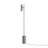 Expo Floor gulvlampe i grå aluminium med mat finish og marmorfod, 131 cm høj.