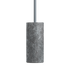Grå Expo Floor gulvlampe i aluminium med marmorbase og varm belysning, 131 cm høj.