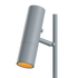 Grå Expo Table bordlampe med aluminiumsfod og marmorfod, indendørs belysning, 66 cm høj.