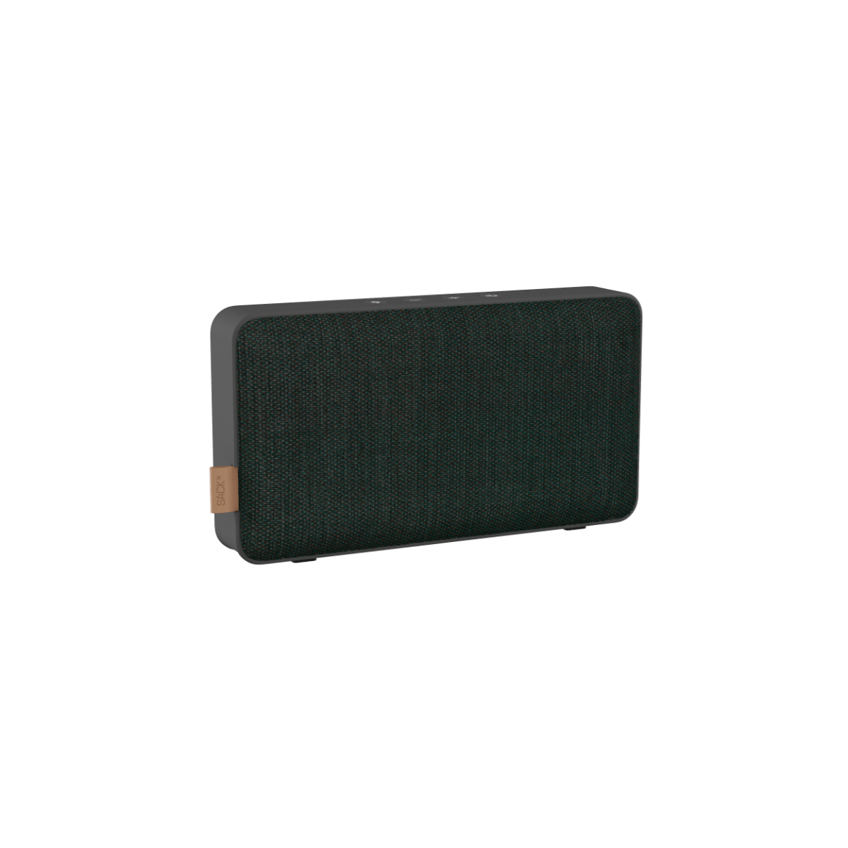 Move 50 Care højtaler med bionedbrydelig ramme og silikoneknapper i neutral farve.