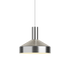 Dawn Pendant Ø25 i poleret aluminium med perforeret top og hvidmalet inderskærm.