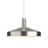 Dawn Pendant Ø40 i poleret aluminium med perforeret top og hvid inderskærm til indendørs belysning.