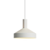 Hvid Dawn Pendant Ø25 lampe i aluminium med perforeret top og hvidmalet inderskærm.