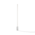 SACKit Expo 185 hvid gulvlampe med slank aluminiumsprofil og marmorfod med opadrettet LED-lysstrip.
