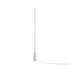 SACKit Expo 185 gulvlampe med slank poleret aluminiumsprofil og marmorfod, opadrettet LED-lys.
