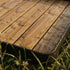Firkantet udendørs bakke i teak med aluminiumsramme til Soft Sofa Outdoor Pouf.