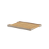 Udendørs firkantet bakke i taupe teak med aluminiumsramme til Soft Sofa Outdoor Pouf.