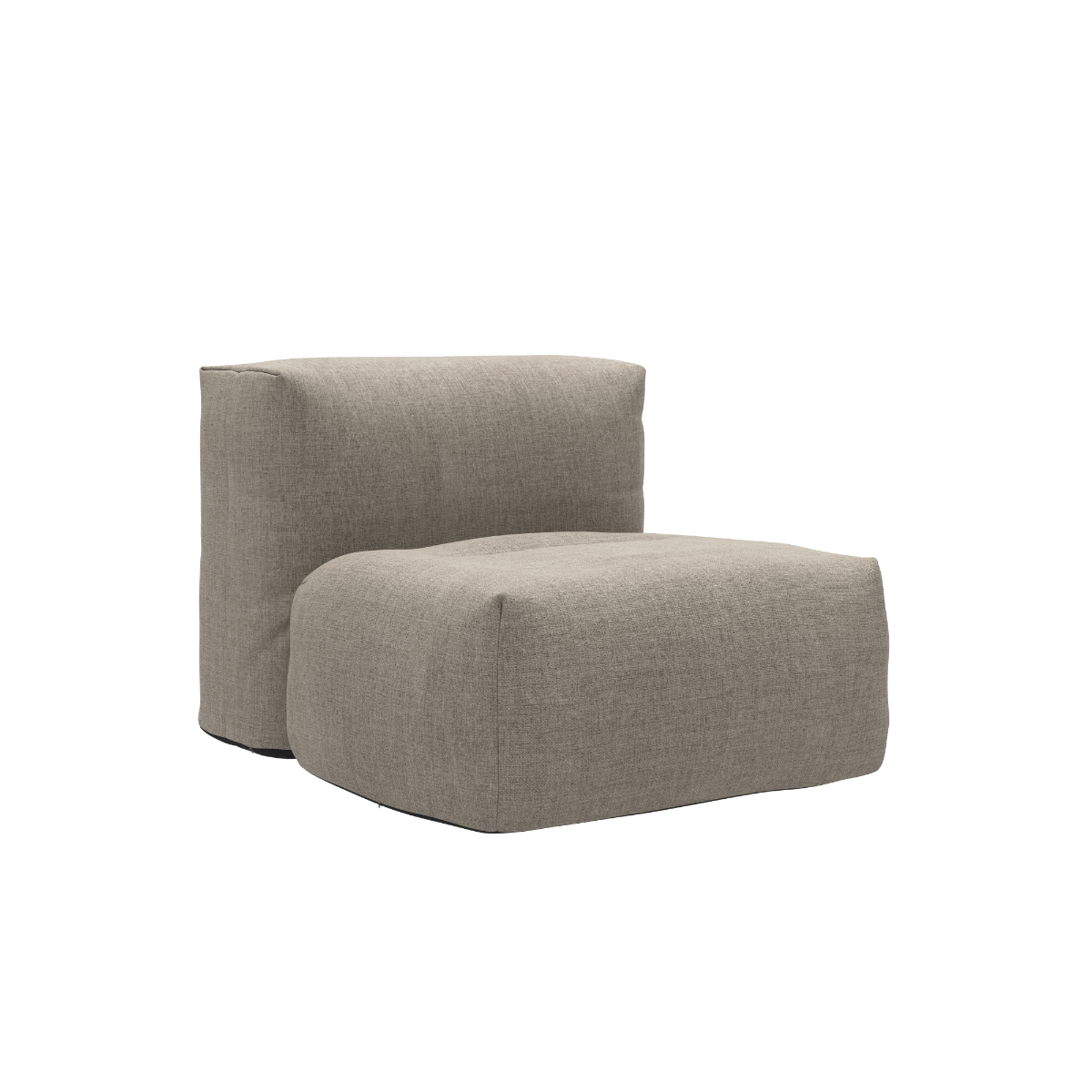 Udendørs Soft Sofa Outdoor sæde i sandfarvet Kirra stof med blødt design og lav ryg.
