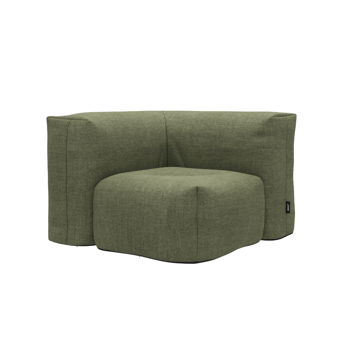 Soft Sofa Outdoor hjørnesofa i Kirra Olive farve med bløde puder til udendørs brug.