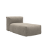 Soft Sofa Outdoor Lounger i Kirra Sand farve med bløde puder og lavt ryglæn til udendørs brug.