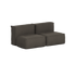 Mørkegrå blød udendørs sofa til to personer fra sackit med formfast polstring og moderne design uden synligt stel