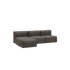 Udendørs Soft Sofa Outdoor 3-personers med chaiselong i Kirra Noir farve, blød og formstabil.