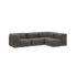 Udendørs hjørnesofa Soft Sofa Outdoor i sort Kirra Noir tekstil, blød og formstabil uden stel.