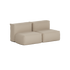 Beige blød udendørs sofa til to personer fra sackit med formstabile hynder og et enkelt dansk design til komfortabel afslapning under åben himmel
