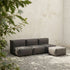 Udendørs Soft Sofa Outdoor 3-personers i Kirra Olive med bløde puder og lav ryg.