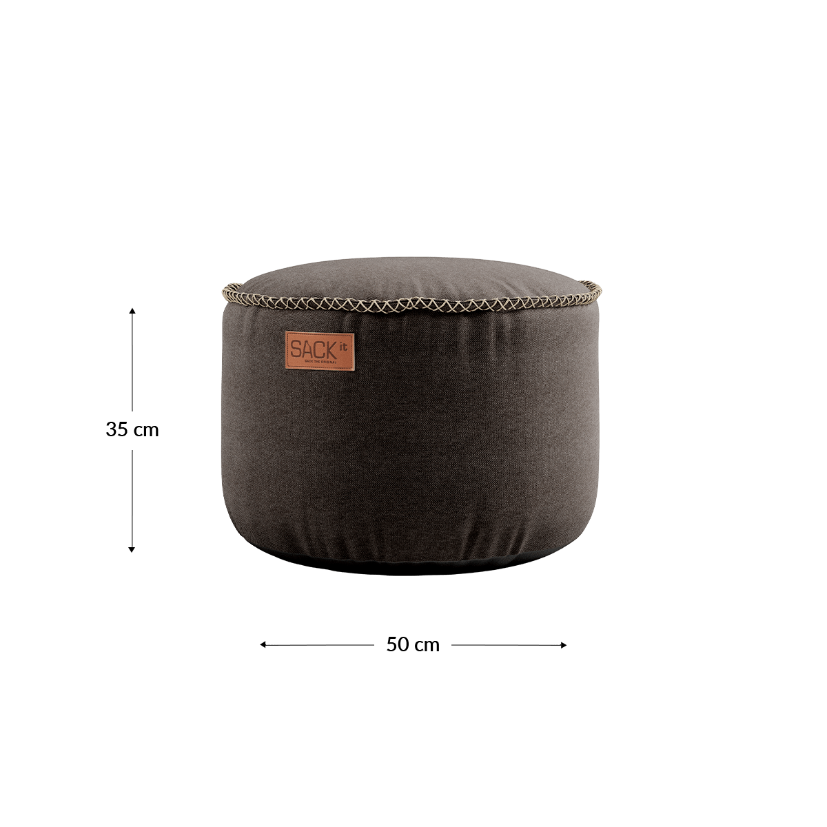 Canvas Pouf | Canvas Pouf - Canvas Brown | SACKit