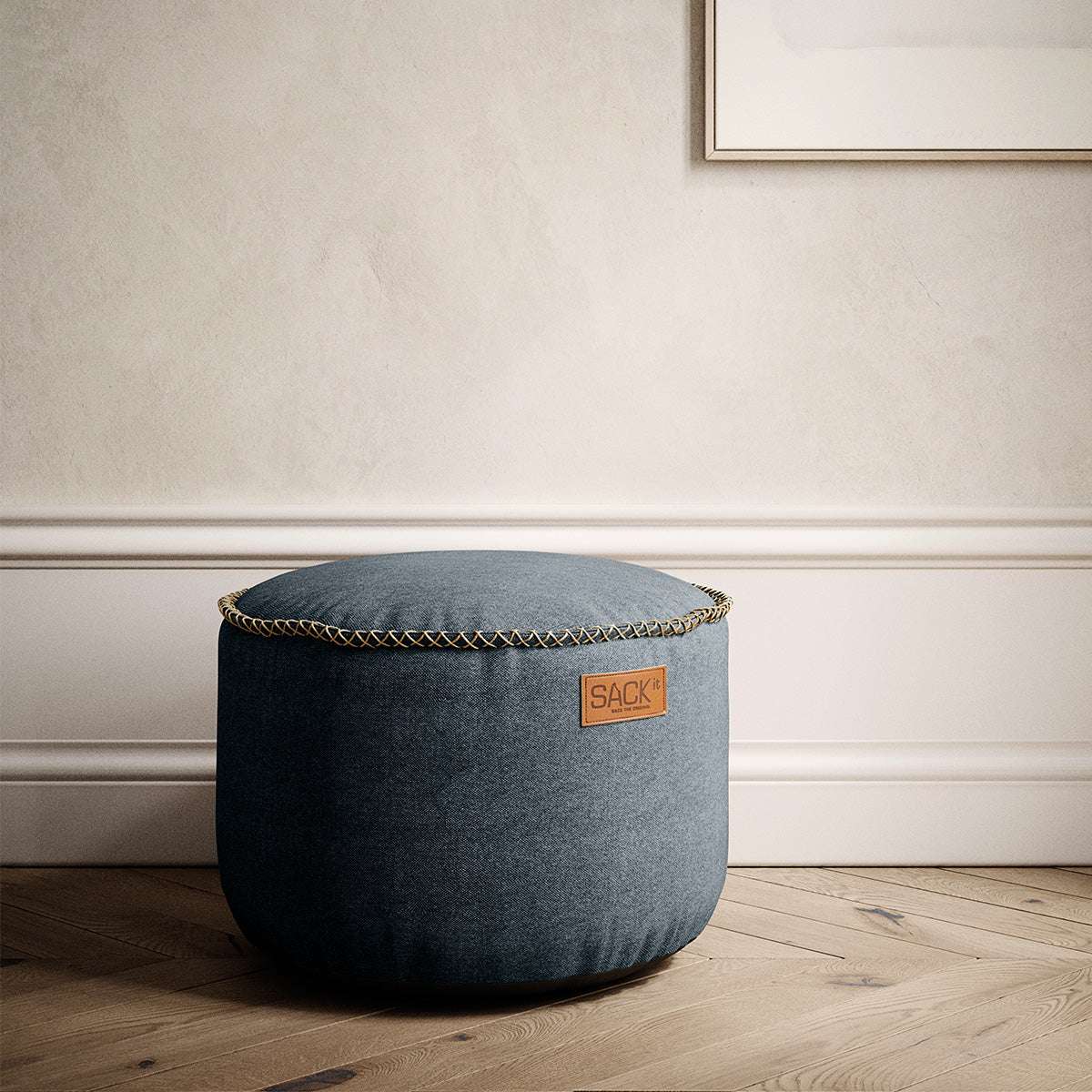 Canvas Pouf | Canvas Pouf - Canvas Petrol | SACKit