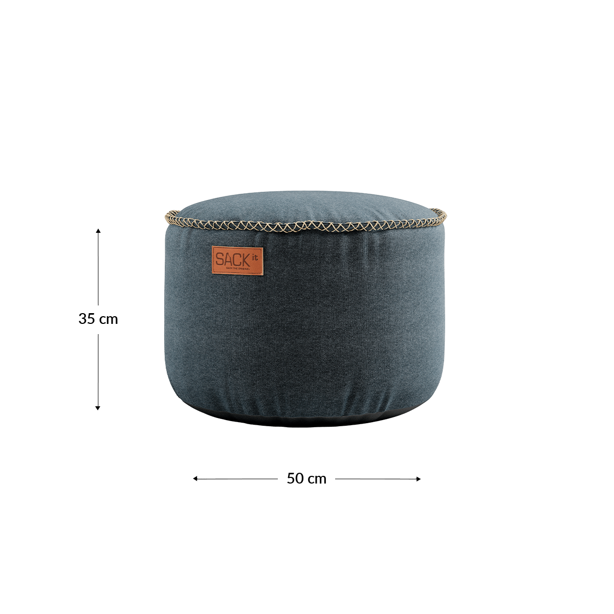 Canvas Pouf | Canvas Pouf - Canvas Petrol | SACKit