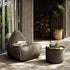 Cobana Lounge Chair i grå sækkestol med ryglæn i dansk design til både inde og ude.