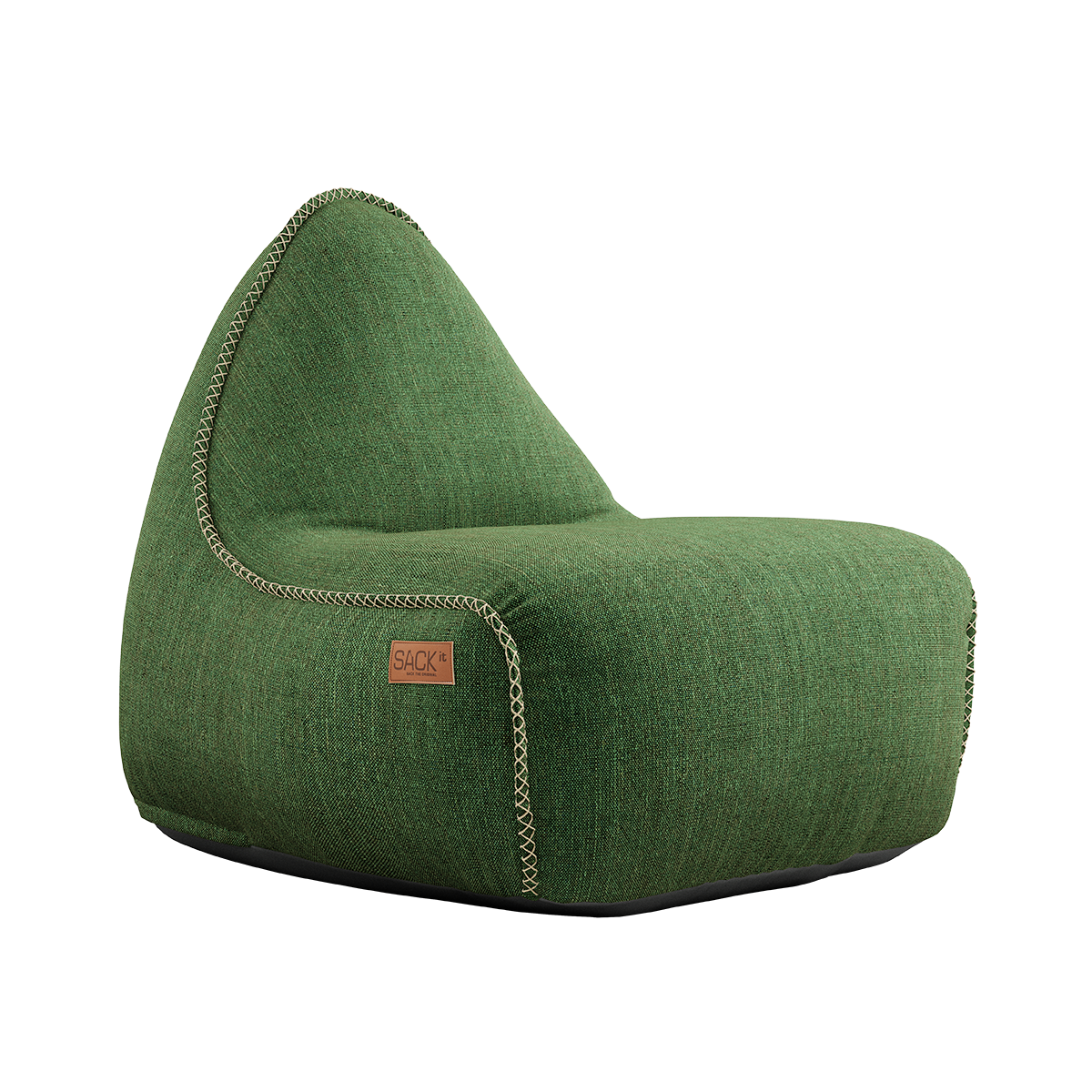 Cobana Lounge Chair i grøn olefin med formstabilt design og ryglæn til både inde- og udendørs brug.
