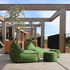 Cobana Lounge Chair i grå sækkestol med ryglæn i stueindretning.