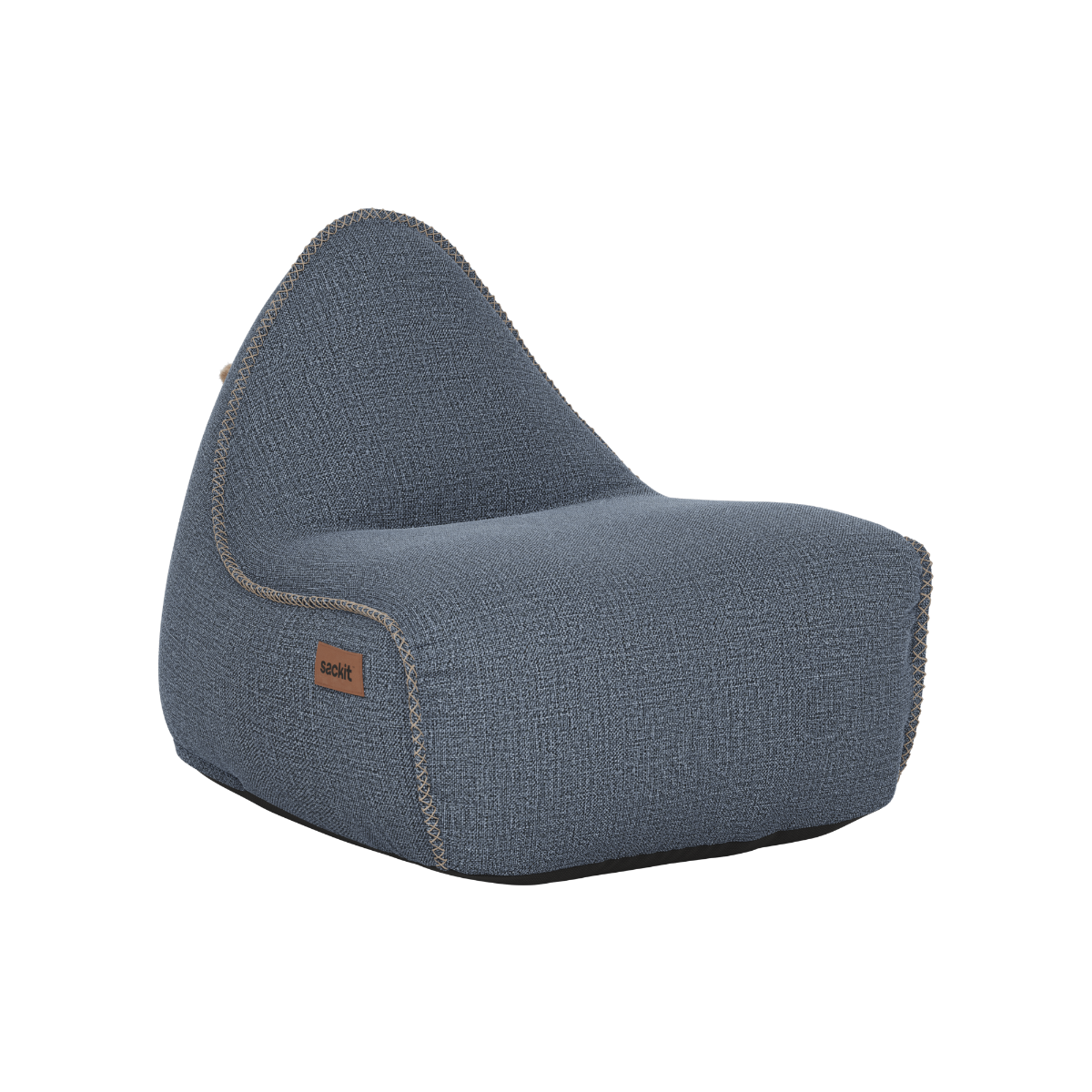 Kirra Indigo Cobana Lounge Chair sækkestol med ryglæn i slidstærkt, vandafvisende materiale.