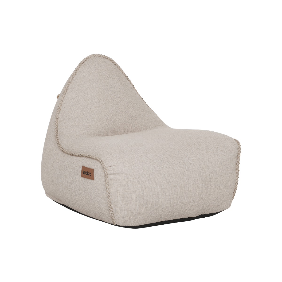 Kirra Sand Cobana Lounge Chair sækkestol med ryglæn i slidstærkt, vandafvisende stof.
