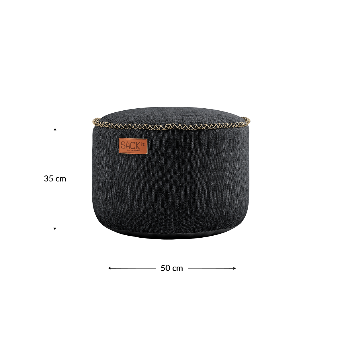 Cobana Pouf | Cobana Pouf - Cobana Black | SACKit