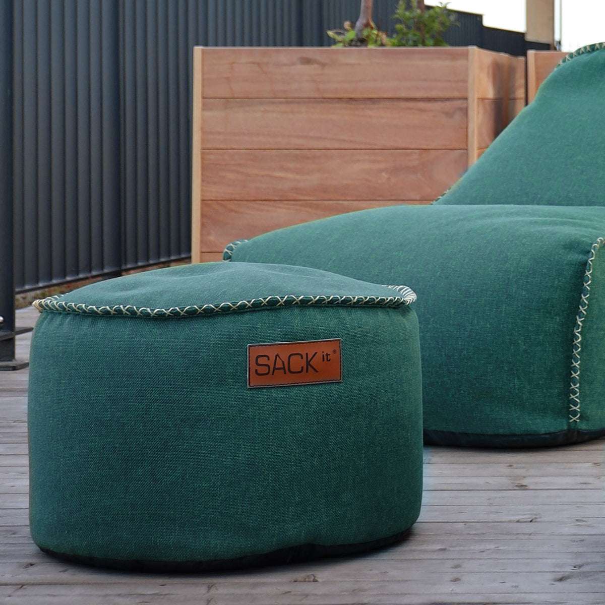 Cobana Pouf | Cobana Pouf - Cobana Petrol Melange | SACKit