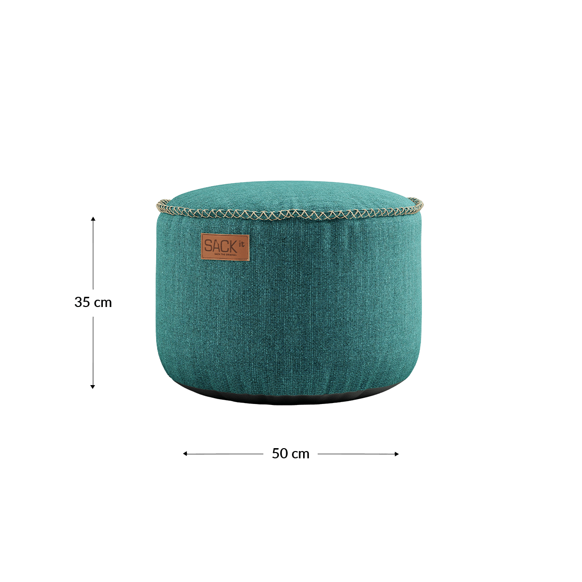 Cobana Pouf | Cobana Pouf - Cobana Petrol Melange | SACKit