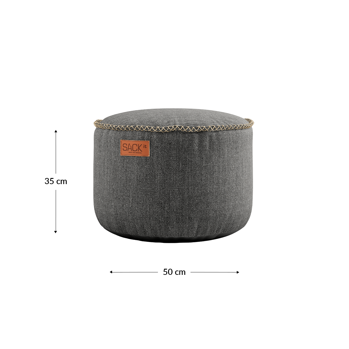 Cobana Pouf | Cobana Pouf - Cobana Grey | SACKit