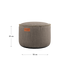 Rund Cobana Pouf i slidstærkt, vandafvisende Cobana Grey stof til indendørs og udendørs brug.