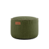 Kirra Olive Cobana Pouf i rund form med håndsyede sting i slidstærkt, vandafvisende stof.