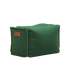Grøn Cobana Square Pouf i vandafvisende og slidstærkt stof med håndsyede sting.