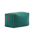 Cobana Square Pouf i petrol melange med vandafvisende og slidstærkt stof, firkantet form.