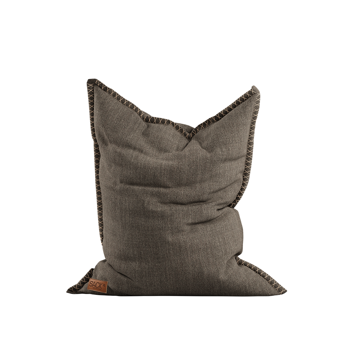 Cobana Beanbag sækkestol i brun olefin fiber med håndsyede sting, velegnet til indendørs og udendørs brug.