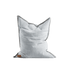Hvid Cobana Beanbag sækkestol og puf i slidstærkt, vandafvisende materiale med håndsyede sting.