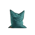 Cobana Junior Beanbag sækkestol i petrol melange farve med rund form og blødt stof.