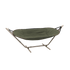 Cobana Hammock hængekøje i Kirra Olive med taupe aluminiumstel til udendørs brug.