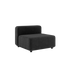 Cobana Lounge Sofa modul i sort med pulverlakeret aluminiumsramme og vandafvisende tekstil.