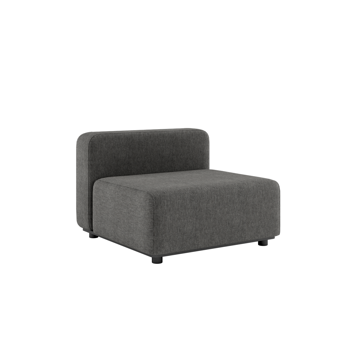 Cobana Lounge Sofa modul i gråt Olefin tekstil med pulverlakeret aluminiumsramme til udendørs brug.