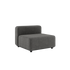 Cobana Lounge Sofa modul i gråt Olefin tekstil med pulverlakeret aluminiumsramme til udendørs brug.