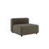 Cobana Lounge Sofa modul i brun med pulverlakeret aluminiumsramme og vandafvisende tekstil til udendørs brug.