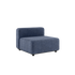 Udendørs Cobana Lounge Sofa modul i Kirra Indigo med pulverlakeret aluminiumsramme og Olefin tekstil.