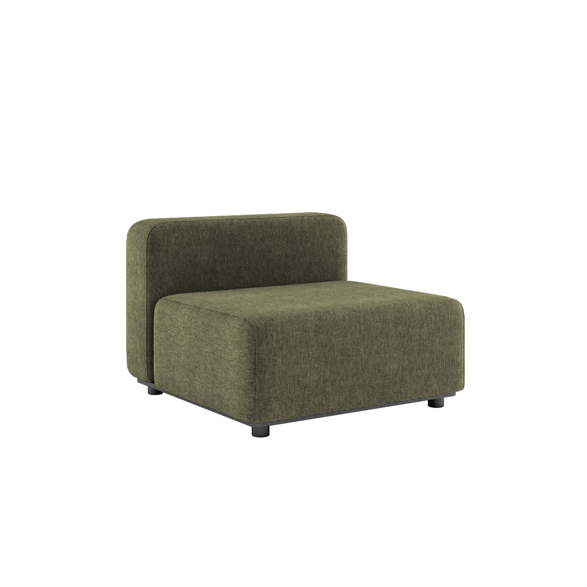 Cobana Lounge Sofa modul i Kirra Olive med aluminiumsramme og vandafvisende tekstil til udendørs brug.