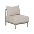 Beige loungemodul til udendørs brug fra sackit med blødt ryglæn og polstret sæde i et moderne dansk design til terrassen eller altanen