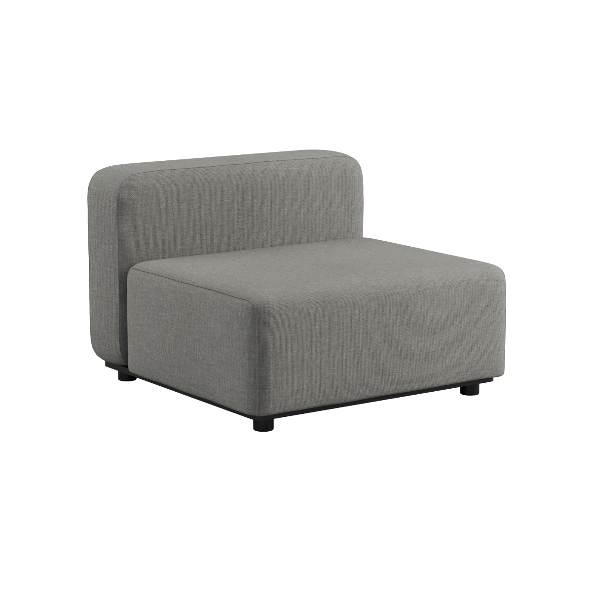 Kirra Grey Cobana Lounge Sofa modul med pulverlakeret aluminiumsramme og udendørs tekstil.