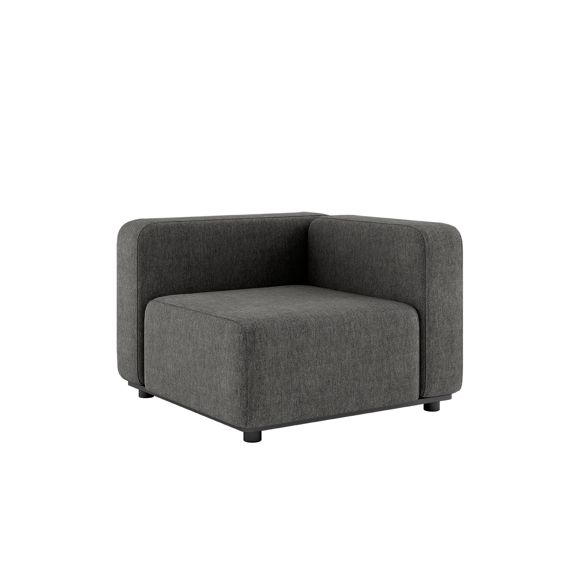 Cobana Lounge Sofa hjørnemodul i gråt Olefin tekstil med pulverlakeret aluminiumsramme til udendørs brug.